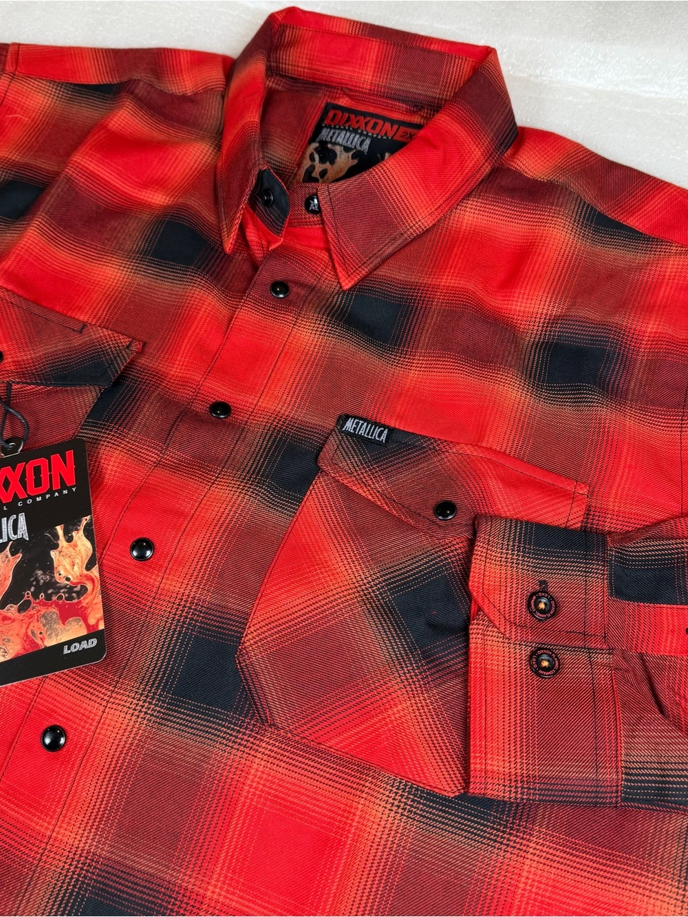 NWT Dixxon Men's 2X 2XL Metallica LOAD Flannel Shirt